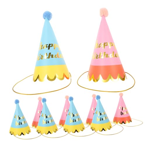 Kisangel 10 Stück Teiliges Bunte Papier Geburtstagshüte mit Plüschbommel Wiederverwendbare Partyhüte für Kindergeburtstag als Partyzubehör und Fotorequisite für Festliche Anlässe Kisangel 10 Stück Teiliges Bunte Papier Geburtstagshüte mit Plüschbommel Wiederverwendbare Partyhüte für Kindergeburtstag als Partyzubehör und Fotorequisite für Festliche Anlässe von Kisangel