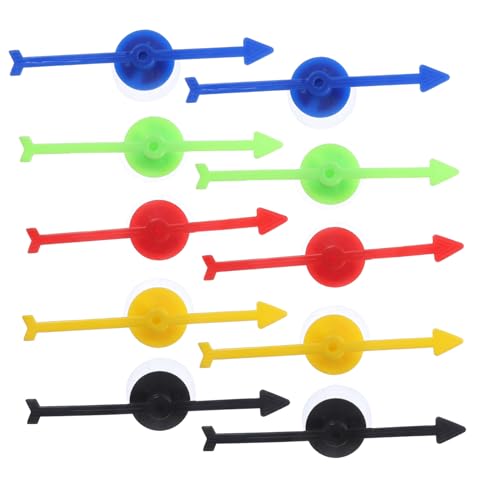 Kisangel 10 Stück Teiliges Bunter Kunststoff Pfeile für Spieltisch Robuste Drehbare Pfeilzeiger als Brettspiel Zubehör Vielseitig für Party Klassenzimmer und Lernhilfen von Kisangel