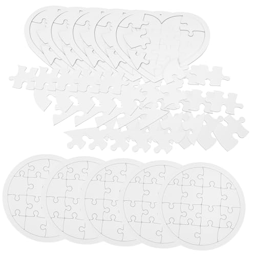 Kisangel 10 Stück Teiliges DIY Sublimations Puzzle aus Papier Leere Malvorlagen in Herz Rundform Pädagogisches Bastelspielzeug für Bemalen und Kreativen Gestalten für Kindergeburtstag und Kisangel 10 Stück Teiliges DIY Sublimations Puzzle aus Papier Leere Malvorlagen in Herz Rundform Pädagogisches Bastelspielzeug für Bemalen und Kreativen Gestalten für Kindergeburtstag und von Kisangel