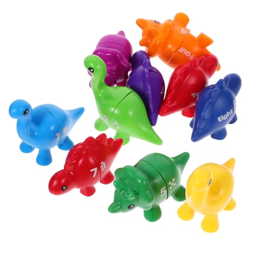 Kisangel 10 Stück Teiliges Dinosaurier Lernspielzeug für Pädagogisches Sortierspiel für Frühe Bildung Farbenfrohe und Robuste Figuren für Lernen Unterwegs von Kisangel