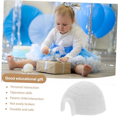 Kisangel 10 Stück Teiliges Igloo Figuren aus Kunststoff Dekorative Mini Iglu Modelle für Kinderzimmer Detailreiche Polartiere Dekofiguren als Schreibtisch und Raum Schmuck von Kisangel