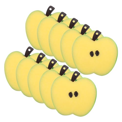 Kisangel 10 Stück Teiliges Mini Apfelscheiben aus Realistischem PVC Künstliche Fruchtstücke für Fotografie Requisiten Wohn und Küchendeko Vielseitige Spielnahrung Detailgetreue Obstdeko von Kisangel