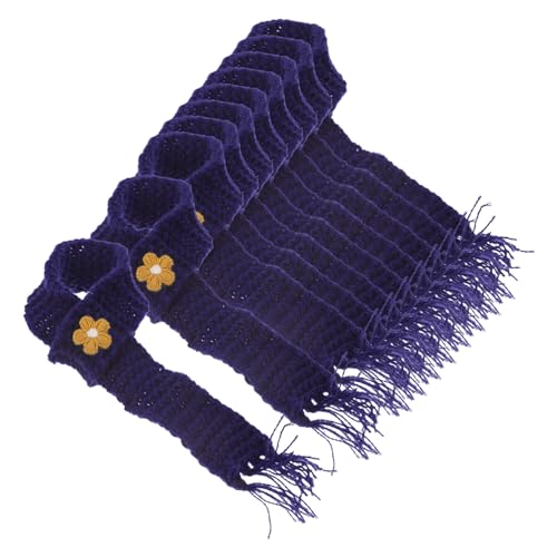 Kisangel 10 Stück Teiliges Mini Strickschals Verstellbar Dekoratives Puppenzubehör DIY Schal für Kleine Figuren Charmante Warme Accessoires für Party und Bastelprojekte von Kisangel