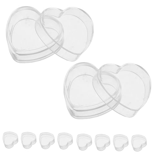 Kisangel 10 Stück Teiliges Mini Transparente Aufbewahrungsboxen für Puppenhaus Zubehör Mini Kunststoffbehälter zur Einfachen Organisation Kleiner Gegenstände für DIY und Kreative Projekte von Kisangel