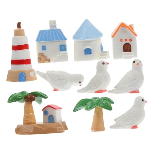 Kisangel 10 Stück Teiliges Miniatur Deko Realistische Mikro Szene mit Villa für DIY Zimmer und Ozeandekoration Leichte Detailreiche Wohnaccessoires Kisangel 10 Stück Teiliges Miniatur Deko Realistische Mikro Szene mit Villa für DIY Zimmer und Ozeandekoration Leichte Detailreiche Wohnaccessoires von Kisangel