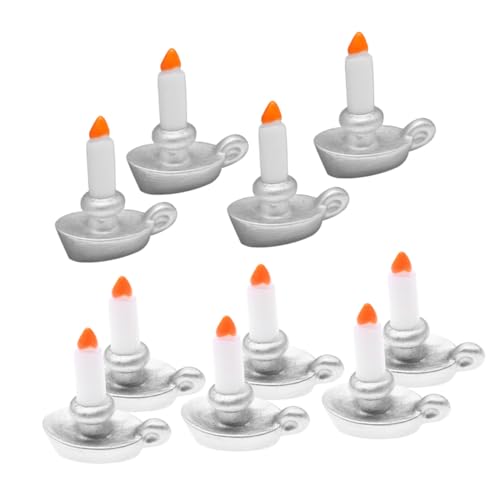 Kisangel 10 Stück Teiliges Miniatur Kerzenhalter Filigrane Puppenhaus Dekoration Detailgetreue Miniatur-kerzenständer für DIY Dollhouse Möbel Vielseitig Einsetzbar für Wohnzimmer und Garten von Kisangel