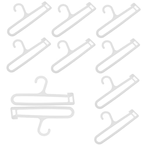 Kisangel 10 Stück Teiliges Miniatur Puppen Kleiderbügel aus Robustem Kunststoff Praktischer Kleiderständer für Bjd Puppenkleidung Platzsparend und Vielseitig für Dollhouse Schrank und von Kisangel