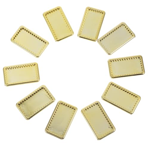 Kisangel 10 Stück Teiliges Miniatur Puppenhaus Zubehör Goldene Mini Teller Miniaturküche Dekoration für DIY Puppenhaus Rollenspiele von Kisangel
