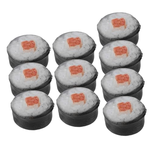 Kisangel 10 Stück Teiliges Miniatur Sushi Spielzeugset Realistische Nachbildung von Sushi für Puppenhaus und Lernspielzeug Interaktive DIY Küchenaccessoires für Erwachsene Kisangel 10 Stück Teiliges Miniatur Sushi Spielzeugset Realistische Nachbildung von Sushi für Puppenhaus und Lernspielzeug Interaktive DIY Küchenaccessoires für Erwachsene von Kisangel