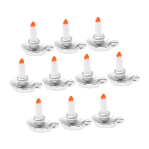 Kisangel 10 Stück Teiliges Miniatur-kerzenhalter für Puppenhäuser Detailreiche Vintage-kerzenständer Realistische Mini-Dekoration für Puppenmöbel Bastelprojekte und Miniaturwelten von Kisangel