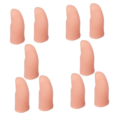 Kisangel 10 Stück Teiliges Realistischer Fingerhüllen Daumenschutz Simulation für Praktische und Wiederverwendbare Fingerabdeckung in Hautfarbe Leicht und Robust für Tricks Kisangel 10 Stück Teiliges Realistischer Fingerhüllen Daumenschutz Simulation für Praktische und Wiederverwendbare Fingerabdeckung in Hautfarbe Leicht und Robust für Tricks von Kisangel