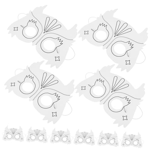 Kisangel 10 Stück Teiliges Unbemalte Papiermasken Eulenform Diy Masken für Ausmalen und Basteln für Partys und Kreative Aktivitäten von Kisangel