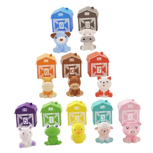Kisangel 10 Stück Tiere Fingerspitzenspielzeug Fingerpuppen für Nutztiere Fingerpuppen Farmtier-Marionette kleine Spielsachen Kleinkindspielzeug Plastik von Kisangel