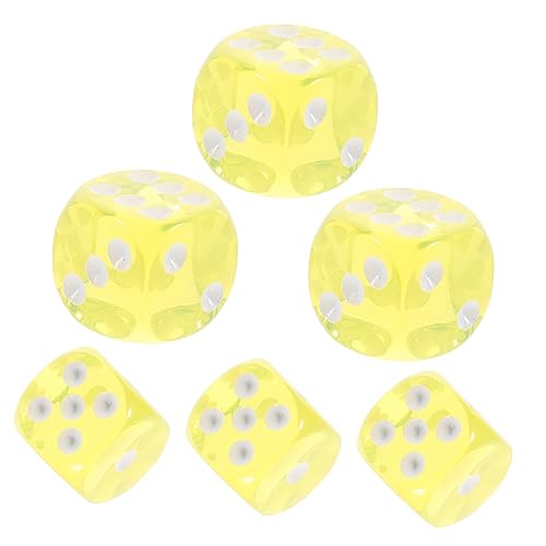 Kisangel 10 Stück Transparente Würfel Brettspiele Große Zahlenwürfel Spielwürfel Requisiten Würfel Für Spiele Partywürfel Würfelspiel Unterhaltungswürfel Spielrequisite von Kisangel