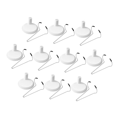 Kisangel 10 Stück Verstellbare Figurenständer Höhenverstellbar Stabil Puppenhalterung Weiß Flexible Basis für Sammlerfiguren und Actionfiguren Sicher Präsentieren von Kisangel