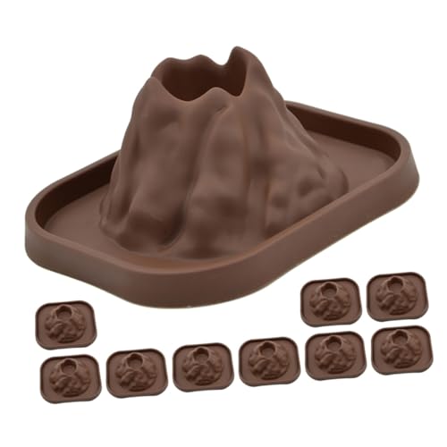 Kisangel 10 Stück Vulkanformspielzeug Vulkan-wissenschafts-kit Vulkanwissenschaft DIY-Vulkan Kleines Vulkanmodell Experimente Zu Vulkanausbrüchen Light Brown Plastik von Kisangel