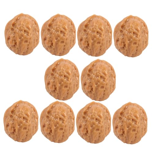 Kisangel 10 Stück Walnussmodell gefälschte Walnussdekoration Künstliche Nussornamente Party-Food-Modell Muttern-Modellanzeige Kunstnüsse zum Basteln Künstliche Nüsse als Dekoration PVC Kisangel 10 Stück Walnussmodell gefälschte Walnussdekoration Künstliche Nussornamente Party-Food-Modell Muttern-Modellanzeige Kunstnüsse zum Basteln Künstliche Nüsse als Dekoration PVC von Kisangel