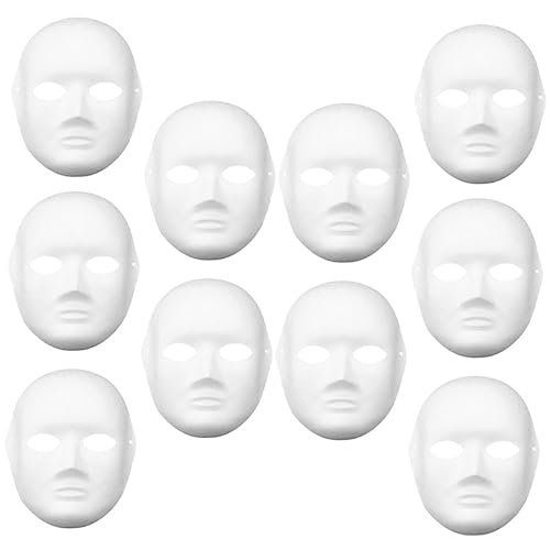 Kisangel 10 Stück Weiße Papiermasken für DIY Leere Cosplay Masken für Karneval Partys und Bastelprojekte Unisex und Erwachsene Kisangel 10 Stück Weiße Papiermasken für DIY Leere Cosplay Masken für Karneval Partys und Bastelprojekte Unisex und Erwachsene von Kisangel