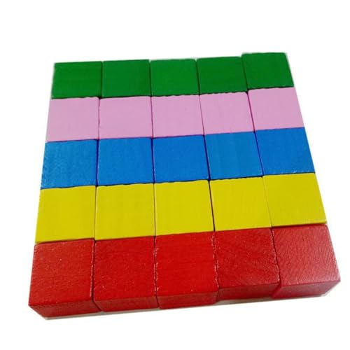 Kisangel 100 Stück Bausteine ​​Lehrmittel Für Bausteinspielzeug Bauen Bastelwürfel Kleiner Block Würfel selber Machen quadratischer Holzblock Kleiner Holzwürfel Hölzern von Kisangel