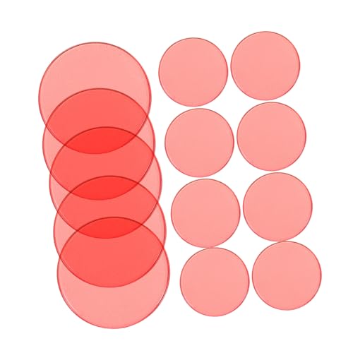 Kisangel 100 Stück Bingo Zählchips Halbtransparente Spielsteine für Mathe Lernen und Spiel für Frühe Bildung und Belohnungssysteme Rote Plättchen für Bingo und Zählspiele von Kisangel