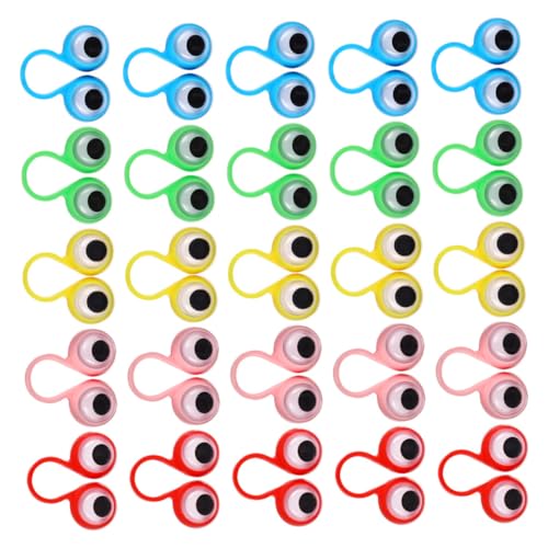 Kisangel 100 Stück Bunte Augen Fingerpuppen Ringe Finger Party Mitgebsel für Kindergeburtstag und Spielspaß Kisangel 100 Stück Bunte Augen Fingerpuppen Ringe Finger Party Mitgebsel für Kindergeburtstag und Spielspaß von Kisangel