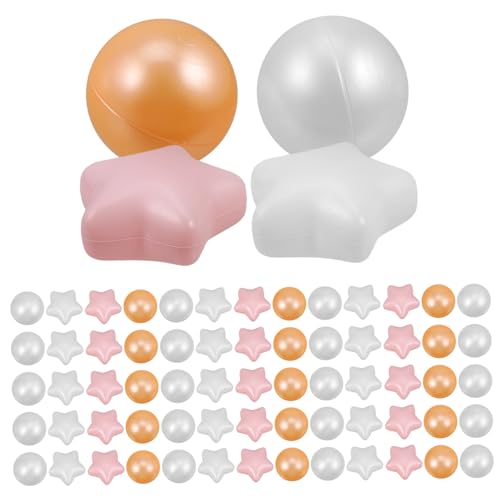 Kisangel 100 Stück Bunte Plastikbälle für Runde Spielbälle aus Robustem Kunststoff Sicher und Langlebig für Planschbecken Spielzelte und Kleinkinder Spielspaß von Kisangel