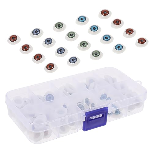 Kisangel 100 Stück Creepy Doll Augen Realistische Acrylaugen für Halloween Dekorationen DIY Puppen und Handwerksprojekte Zufällige Farben Requisiten für Kreative Bastelideen von Kisangel