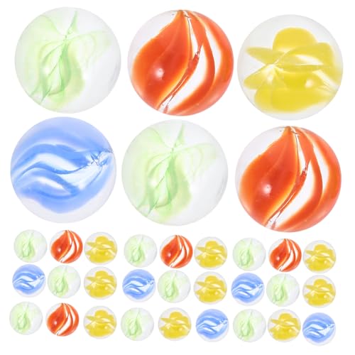 Kisangel 100 Stück Glas Marmorspielzeug Murmelspiel farbig Besonderheit Bulk Murmeln Glasmurmelkugeln runde Murmeln Fischtank Dekore Marmor Ornamente Gewöhnliches Glas von Kisangel
