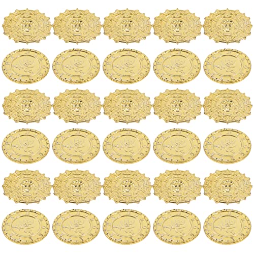 Kisangel 100 Stück Goldmünzen Aus Kunststoff Party Zeichen Schatz Piraten-requisiten Piratenmasse Dublonen Thematisiert Für Piraten-geburtstagsdekoration Plastik Golden Kisangel 100 Stück Goldmünzen Aus Kunststoff Party Zeichen Schatz Piraten-requisiten Piratenmasse Dublonen Thematisiert Für Piraten-geburtstagsdekoration Plastik Golden von Kisangel