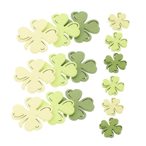 Kisangel 100 Stück Kleechips Kleeblatt St Patricks Day Tischdekoration Ausgeschnitten St. Patricks Day Konfetti Urlaub Patricks Day Tischkonfetti Kunsthandwerk Zum St. Patricks Day Holz von Kisangel