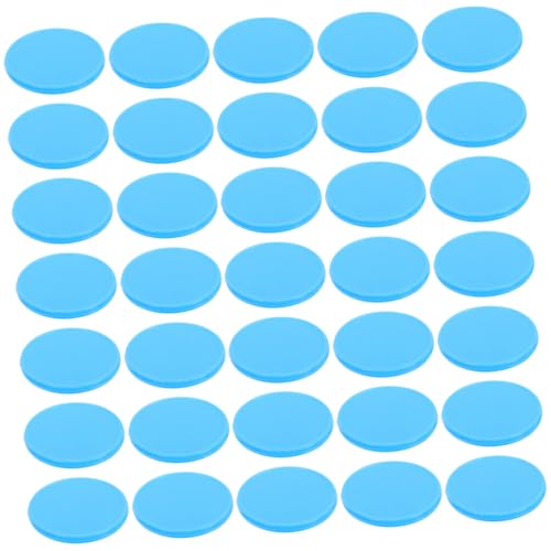 Kisangel 100 Stück Kleine Bingo-Chips Vorschule Spielzähler Kind Spiele Lernen Nummeriert Würfel Schalter Farbig Lehrreich Lernspielmarker Lernzähler Abs Blue von Kisangel