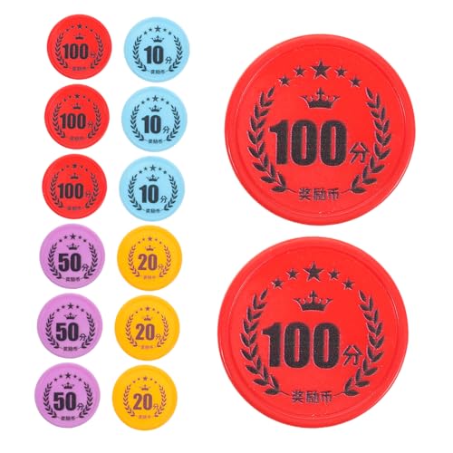 Kisangel 100 Stück Mathe-lehrmittel Für Kleine Chips Bingo -Marker Pokerchip Aus Kunststoff Jetons Aus Kunststoff Für Benehmen-Token Spielchips Plastik von Kisangel