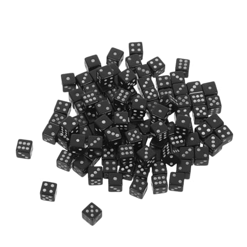 Kisangel 100 Stück Mini Würfel Schwarz Kleine Spielwürfel Für Brettspiele Partys Lernspiele Tragbar Würfel Für Tabletop Und Bastelprojekte von Kisangel