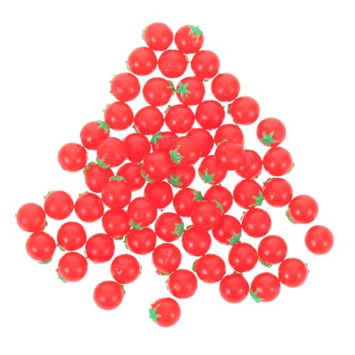 Kisangel 100 Stück Miniatur Künstliche Mini Kirschtomaten Realistische Tomaten Modelle für Puppenhaus Rollenspiel Zubehör Kleine Dekoration von Kisangel
