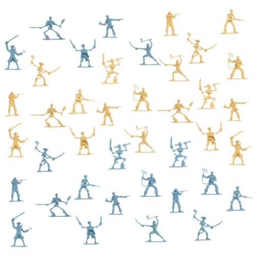 Kisangel 100 Stück Modell eines Piratensoldaten spielzeuge Mini-Soldatenspielzeug winzige Figuren Piraten-Soldaten-Statuen- kleine Actionfiguren Spielzeugfiguren Plastik von Kisangel