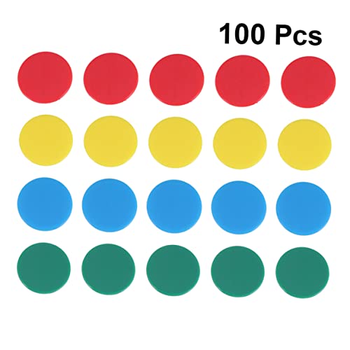 Kisangel 100 Stück Runde Spielchips Zählbare Spielmarken für Bingo und Lernspiele für Zuhause Schule und Bar von Kisangel