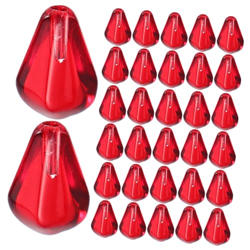Kisangel 100 Stück Simulierte Granatapfelkörner Gefälscht Anzeige Geformt Ornamente Fälschung Küche Wohnkultur Künstliche Realistische Frucht Rot Glas von Kisangel