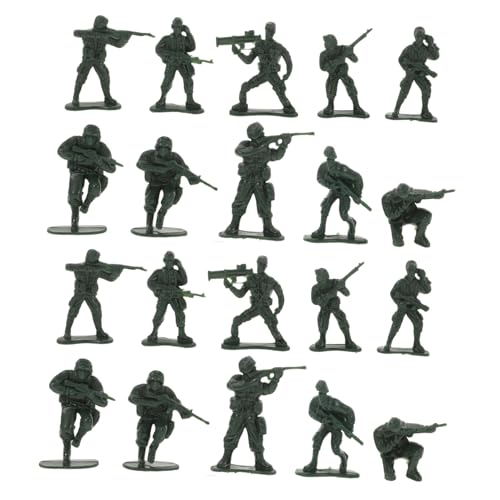 Kisangel 100 Stück Soldatenmodelle Mini Menschenmodelle Winzige Soldatenfiguren Miniatur Soldatenfiguren Winzige Menschen Mikro Landschaftsdekore Minifigur Sandtisch von Kisangel