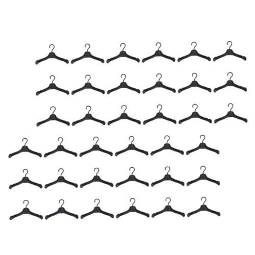 Kisangel 100 Stück Teiliges Kleine Puppenkleiderbügel aus Robustem Kunststoff Mini Kleiderbügel für Puppenkleidung als Zubehör für Puppenschränke und Wiederverwendbar und Platzsparend von Kisangel