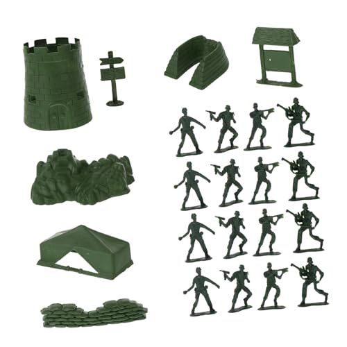 Kisangel 100 Stück Teiliges Militärspielzeug Kunststoff Soldatenfiguren in Robuste Soldatenmodelle für Fördert Kooperation und Kommunikation Beim von Kisangel