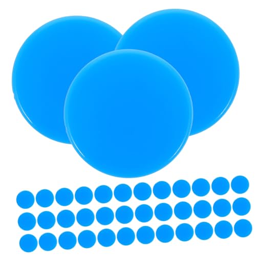 Kisangel 100 Stück Transparente Farbige Plastik Bingo Markers Doppelseitige Spielchips für Zählen Sortieren Lernspielzeug Langlebige Poker Chips für Familien und Partyspiele von Kisangel
