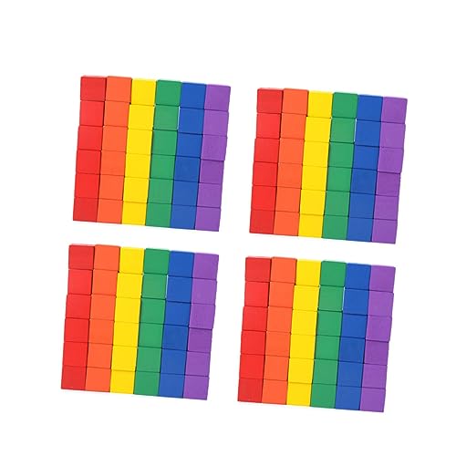 Kisangel 100 Stück farbige Bausteine Würfel Kind Form Kleiner Block quadratischer Holzblock Bambus Kisangel 100 Stück farbige Bausteine Würfel Kind Form Kleiner Block quadratischer Holzblock Bambus von Kisangel