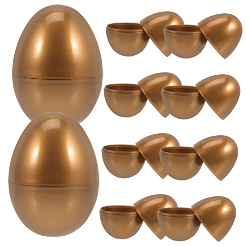 Kisangel 10Stücke Füllbare Goldene Ostereier aus Kunststoff Deko für Ostern für Süßigkeiten Kleine Osterpartydekoration Farbenfrohe Kisangel 10Stücke Füllbare Goldene Ostereier aus Kunststoff Deko für Ostern für Süßigkeiten Kleine Osterpartydekoration Farbenfrohe von Kisangel