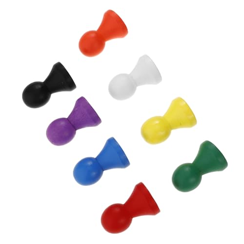 Kisangel 10Stücke Holzspielbrettfiguren Bunte Spielsteine für Brettspiele Elegantes Zubehör für Schach Dame und Mehr Leicht Transportierbar und Langlebig von Kisangel