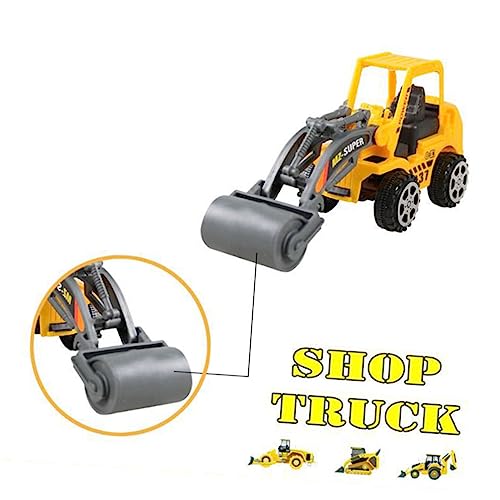 Kisangel 10Stücke Mini Baufahrzeug Kunststoff Excavator Modell Lustige Ingenieurfahrzeuge für Frühkindliche Spielzeuge Gelb Partys und von Kisangel