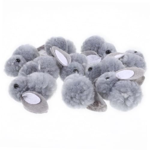 Kisangel 10Stücke Mini Plüschkaninchen Weiche Hasenpuppe Für DIY Kopfschmuckzubehör Und Bastelarbeiten Osterkörbe Und Kreative Dekorationen von Kisangel