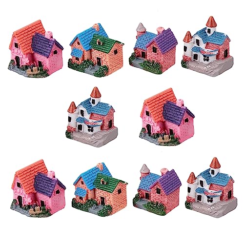 Kisangel 10Stücke Miniaturhaus Figuren aus Hochwertigem Harz für Mikro Landschaftsschmuck Vielseitig Einsetzbar Aquarien und Puppenhäusern Lebendige Dekoration für Kreative Kisangel 10Stücke Miniaturhaus Figuren aus Hochwertigem Harz für Mikro Landschaftsschmuck Vielseitig Einsetzbar Aquarien und Puppenhäusern Lebendige Dekoration für Kreative von Kisangel