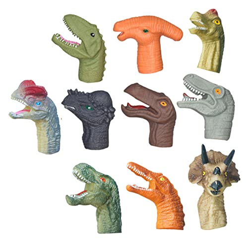 Kisangel 10Stücke Teiliges Fingerpuppen Dinosaurier Aus Hochwertigem Für Realistische Handpuppen Für Kreatives Und Frühkindliche von Kisangel