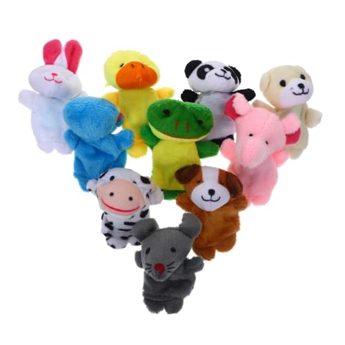 Kisangel 10Stücke Teiliges Fingerpuppenspielzeug Aus Cartoon Tierfiguren Für Interaktive Fördert Kreativität Und Feinmotorische Fähigkeiten von Kisangel