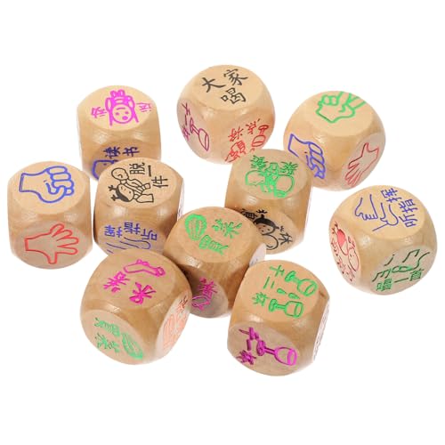 Kisangel 10Stücke Teiliges Holz Würfelspiel für Familienfeiern Sichere für Interaktive Brettspiele Fördert Kreativität und Logisches für Erwachsene Kisangel 10Stücke Teiliges Holz Würfelspiel für Familienfeiern Sichere für Interaktive Brettspiele Fördert Kreativität und Logisches für Erwachsene von Kisangel